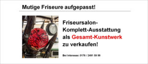 Verkauf Friseur-Salon Komplett-Ausstattung